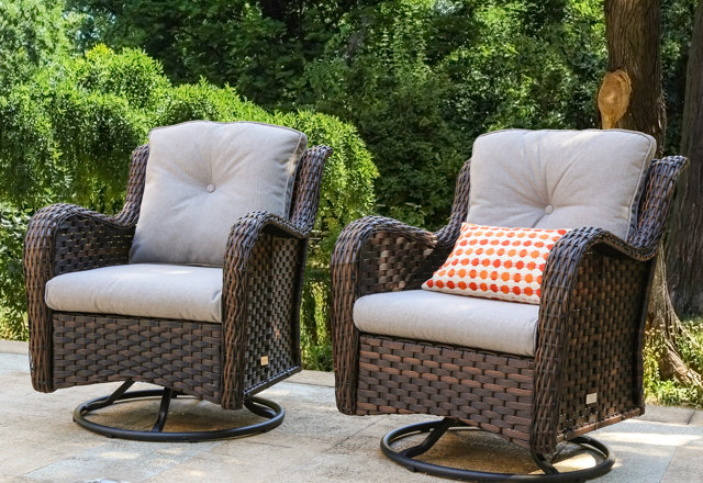 Wicker Outdoor Club Chairs