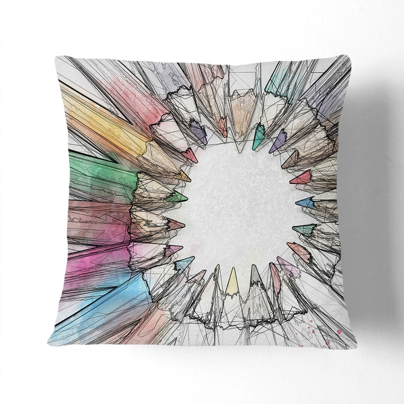Abstract Square Cushion, 55cm H x 55cm W x 20cm D