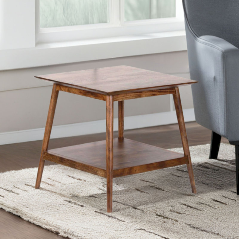Table de bout Offerman en acacia massif, Noyer