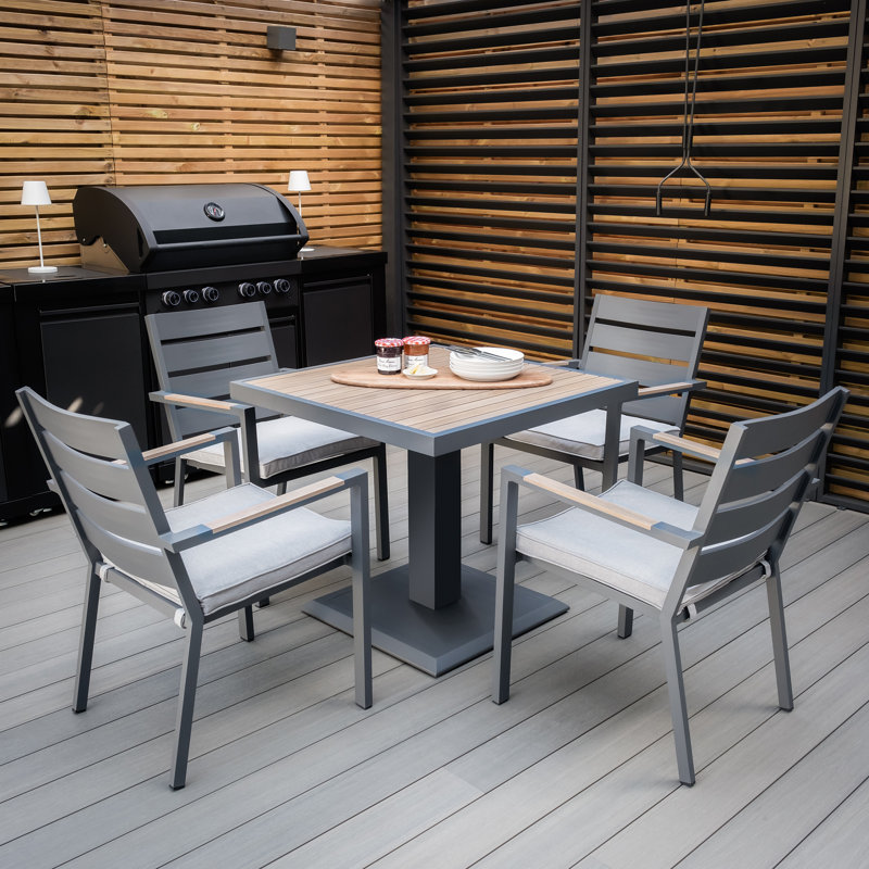 Vancouver 4 - Person Patio Dining Set with Square Table