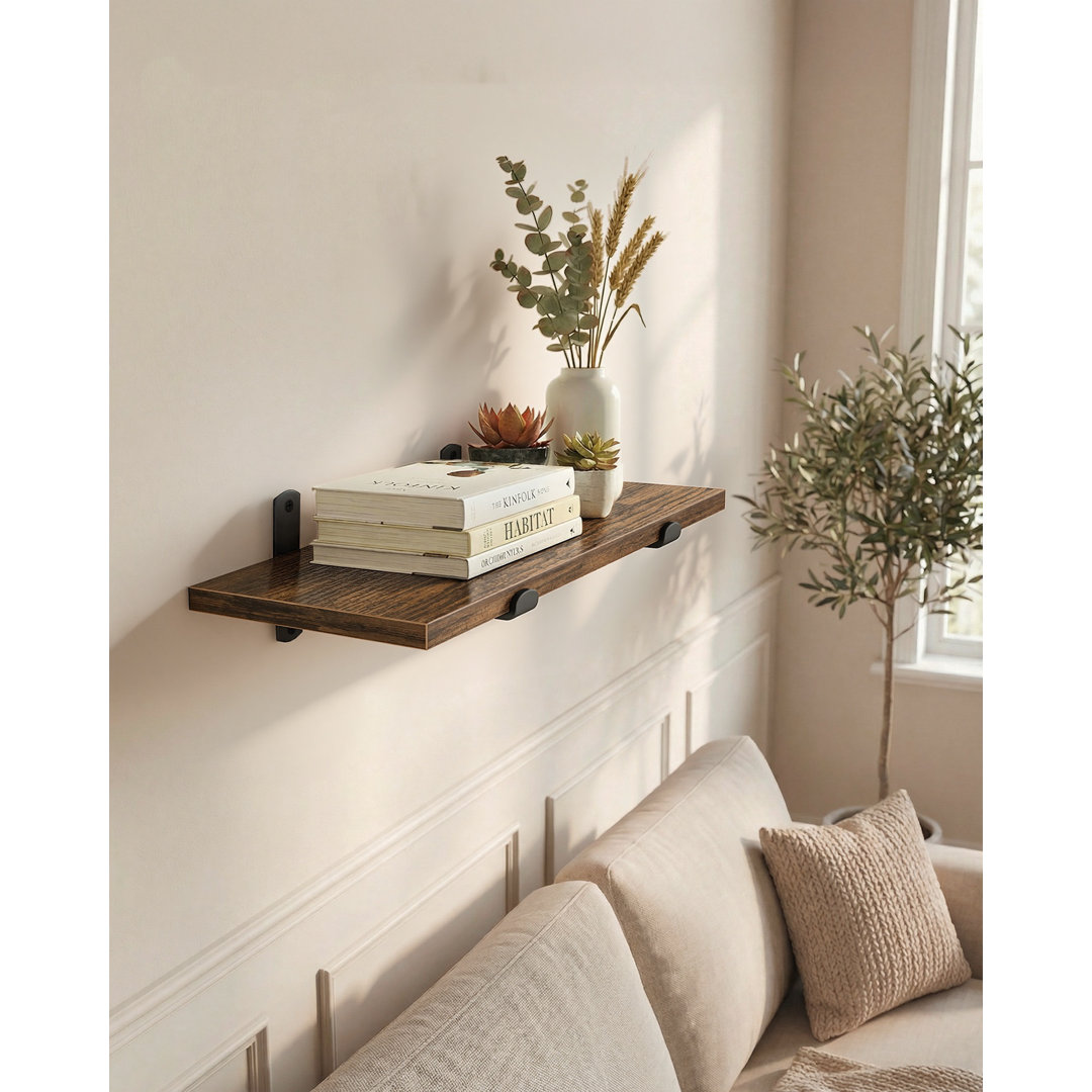 Floating Shelf, Decorative Wall Shelf, Modern Style, For Bedroom, Living Room, Dining Room, Kitchen, Cm, Snow White And Matte White