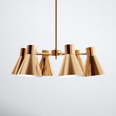 Anton 6 - Light Dimmable Cone Chandelier