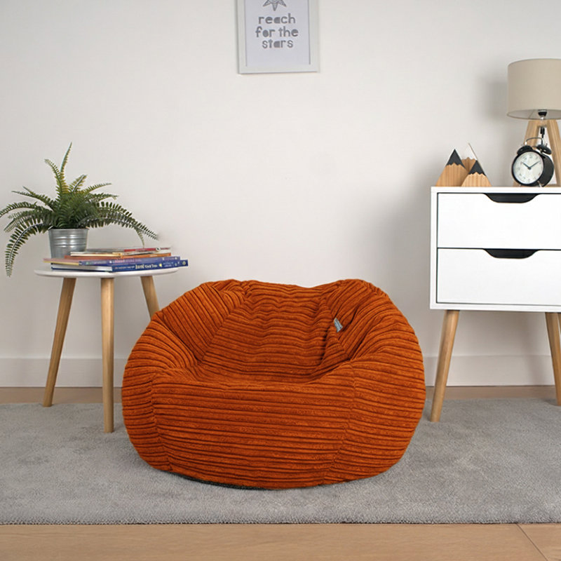 Polyester Refillable Classic Bean Bag, Orange
