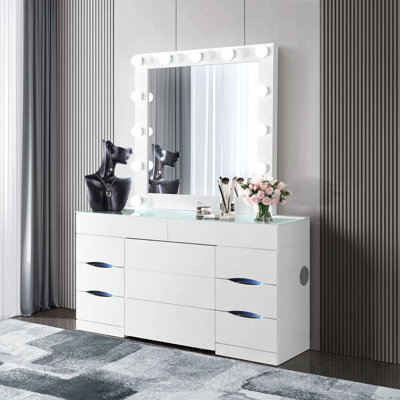 Ensemble de coiffeuse avec tabouret