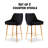 Upholstered Counter Stool with Metal Frame-89078424