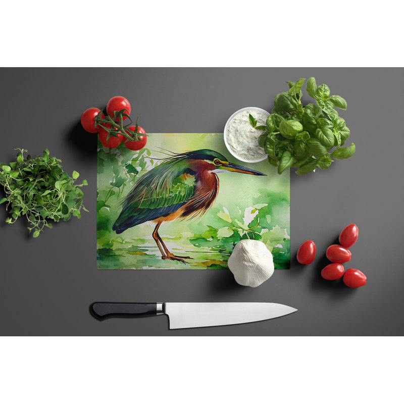 Planche à découper en verre Green Heron