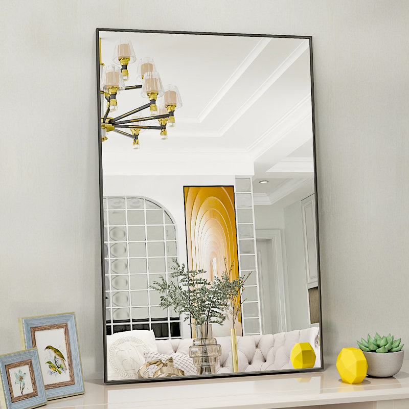 Miroir de salle de bain Maranto, Noir, 36 po x 24 po