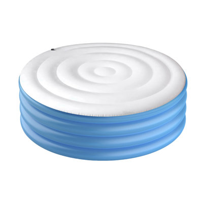 weatherproof cover Inflatable Hot Tub Cover 57inch Insulated Hot Tub Cover Windproof Rain-Proof Round Hot Tub Cover With Handles Energy Saving Spa Covers For Hot Tub Protector