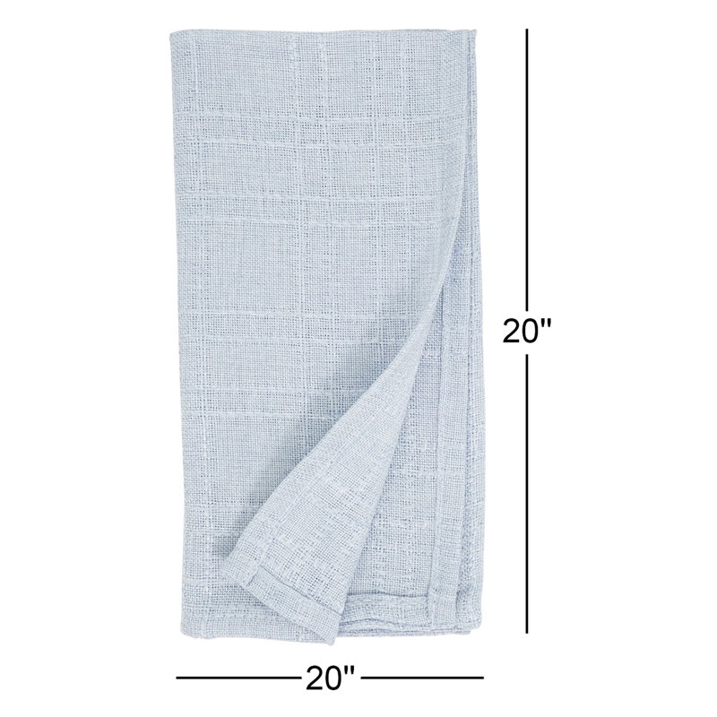 Ensemble de 4 serviettes de table à motif écossais Classic, Bleu