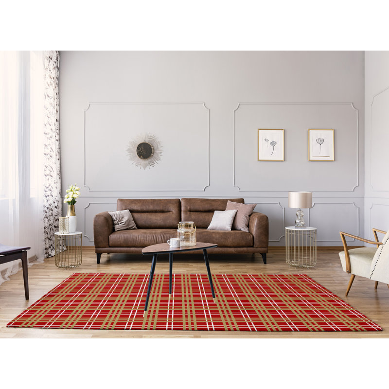 Tapis rouge à carreaux, Rectangle 8 pi x 10 pi