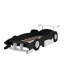 Lit plateforme en forme de voiture de course, cadre de lit plateforme en bois avec roues-514279453