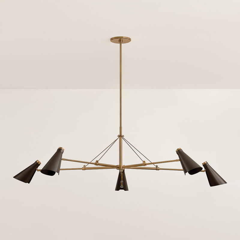 ANDERSEN Chandelier, 5, 21" H x 69.25" W x 69.25" D