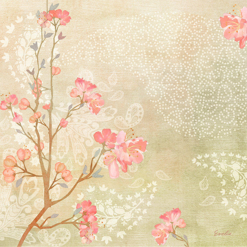 Sweet Cherry Blossoms I, 76cm H x 76cm W