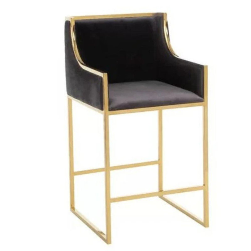 Chaise avec accoudoirs en noir