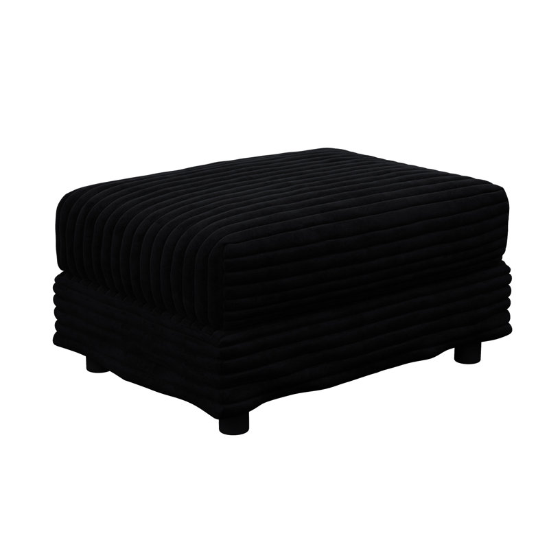 Multi - Functional Black Corduroy For Living Areas, Combine With Various Sofas, Comfortable, & Quick To Assemble Different Settings, Build