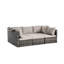 Lit de jour pour patio extérieur - 5 pièces, auvent, table, gris, coussins, pour porche et jardin 5 meubles, cour arrière-2021974976
