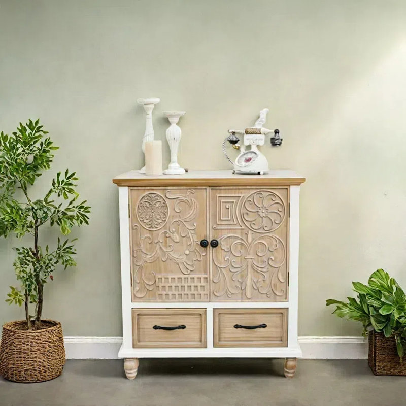 Commode d'entrée vintage sculptée