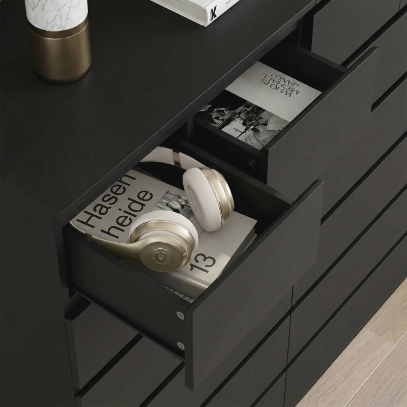 Commode l 7,6 po Baldvina, Noir