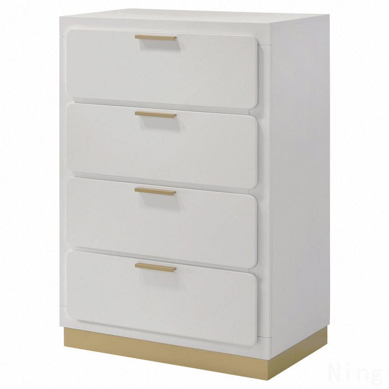 Commode 4 tiroirs, Blanc