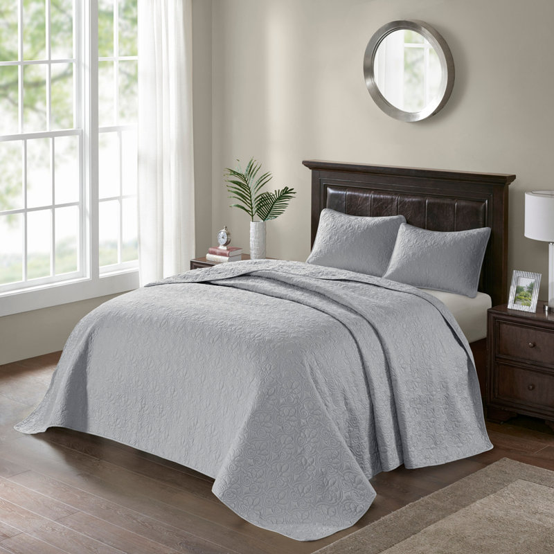 Reversible Quilt Set Grey Twin/Twin XL