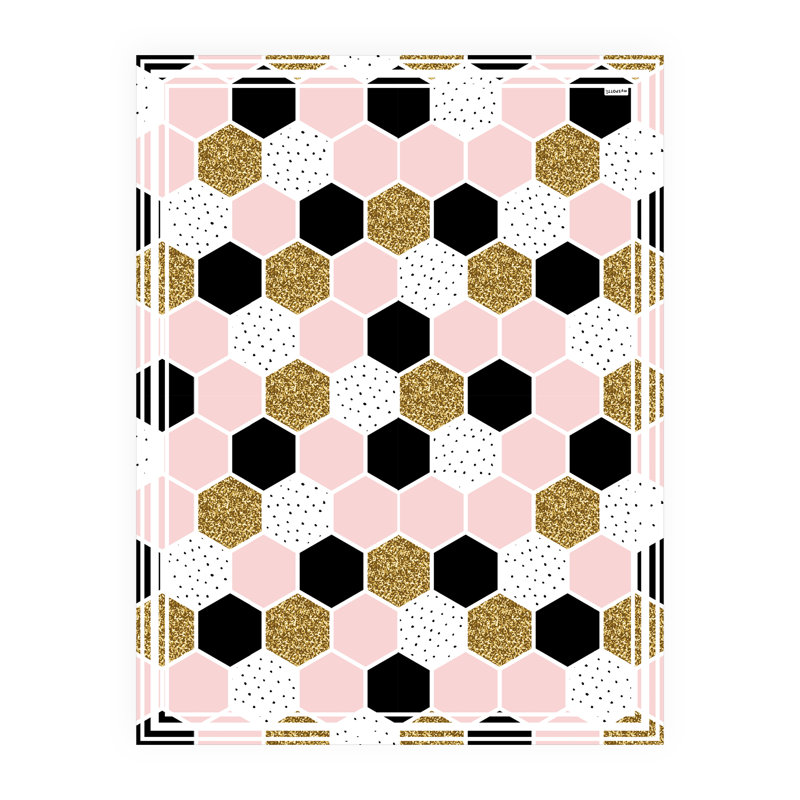 Clinkscales Geometric Water Resistant Anti-Fatigue Non-Skid Kitchen Mat, Rectangular 65 x 85cm