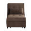 Banc à plateau relevable en velours brun avec fonction coulissante - Base de lit en bois massif avec rangement en velours-1680803013