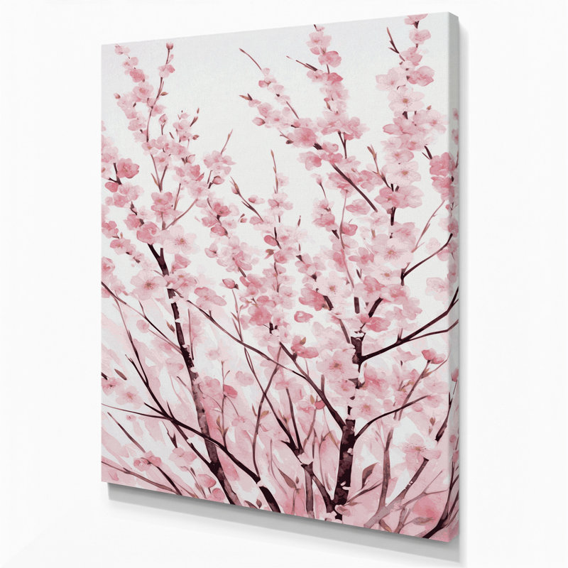 "Watercolor Botanical", art mural sur toile beige