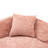 Pink Curved Two - Person Compress Sofa. It Has Armrests On Both Sides-1460596211