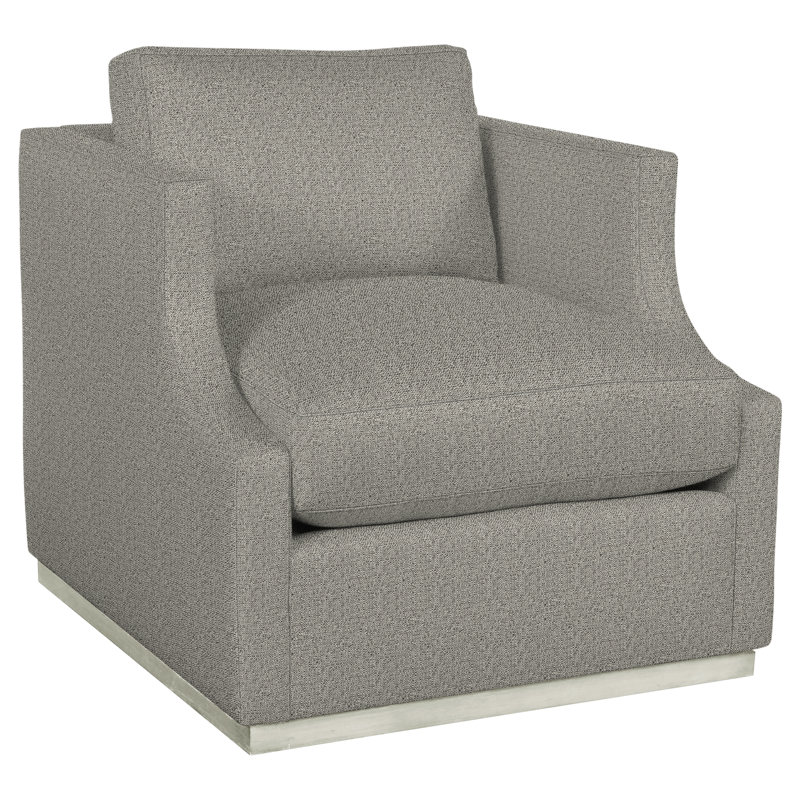 Willowbrook By Thom Filicia Cotton Swivel Armchair, Tuck Graphite, Navajo