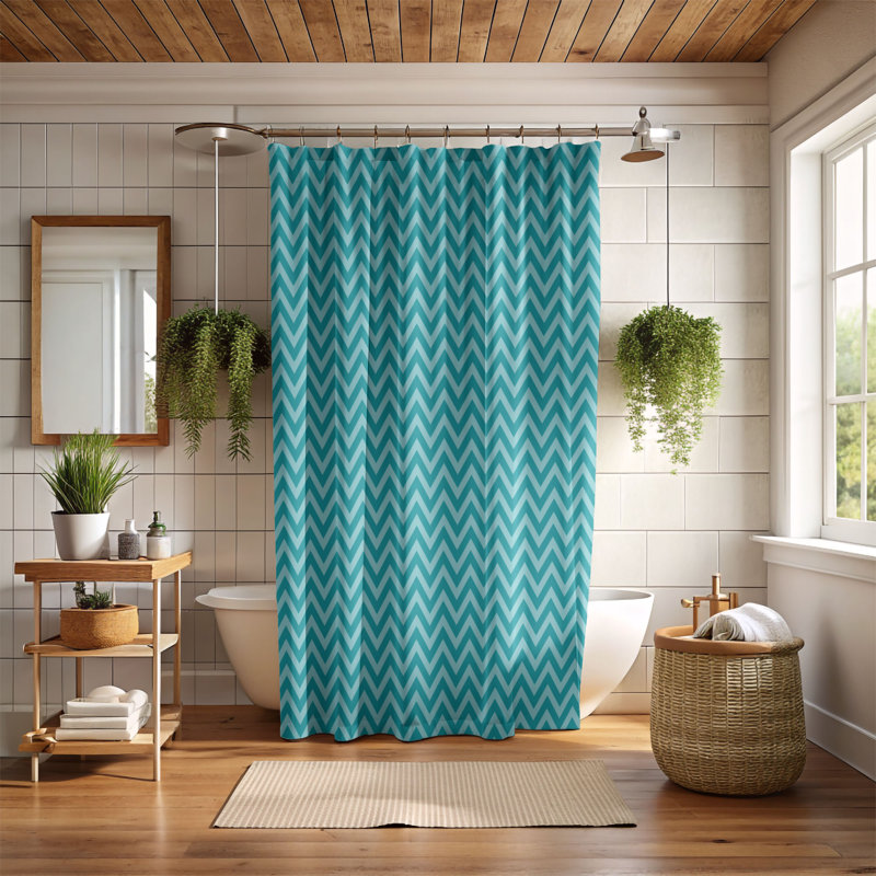 Rideau de douche Comfy Christmas - Premium, H 74 po x l 71 po, Vert