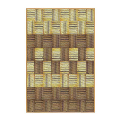 Tapis de zone brune à motifs