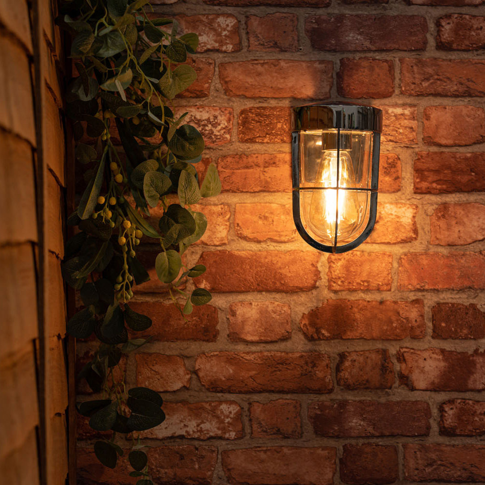 Brinkema 12cm H Outdoor Armed Sconce