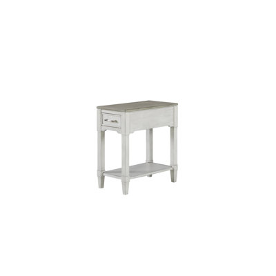 Chairside Table with Drawer & Open Shelf
