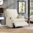 29.5" Wide Modern Refined Linen Upholstered Standard Manual Recliner