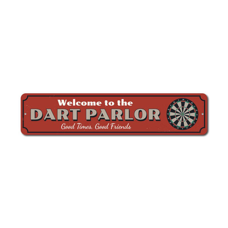 Plaque en aluminium Dart Parlor, H 6 po x l 24 po x P 0,063 po