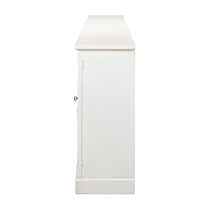 Boxholm 112'' W Solid Wood Sideboard, Cortina White