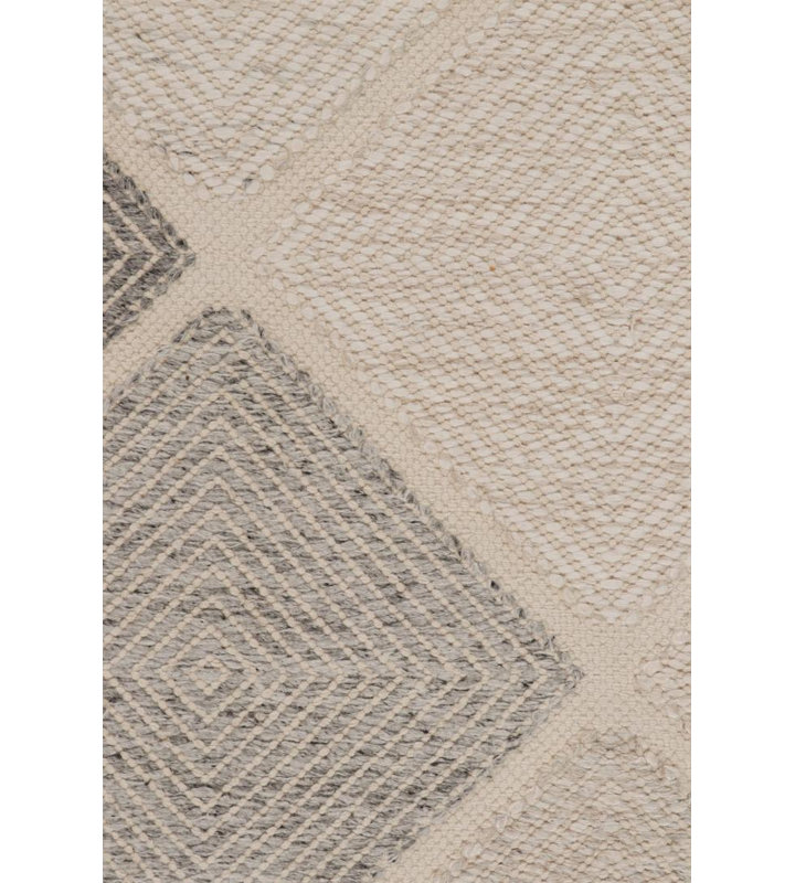 Scandinavian Wool Geometric Area Rug, Recatangle 6' x 9'