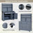 65''H  Outdoor Kitchen Island With Lockable Wheels-395334327