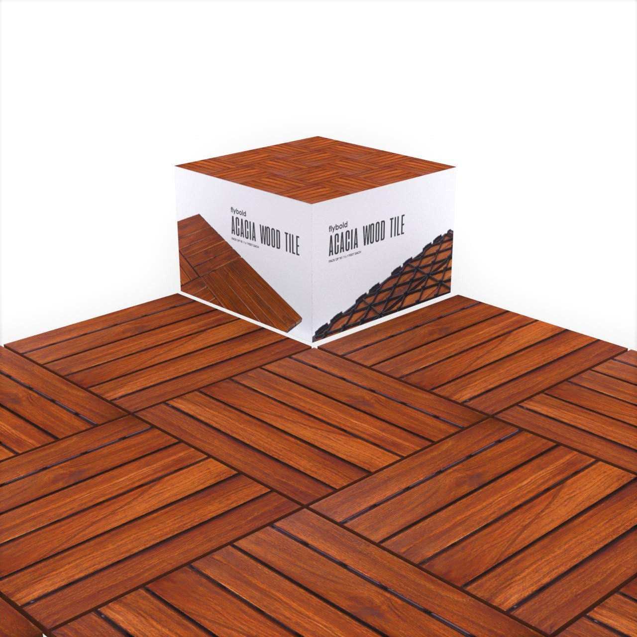 CourtyardCasualFurniture 12 x 12 Wood Interlocking Deck Tile in Teak &  Reviews