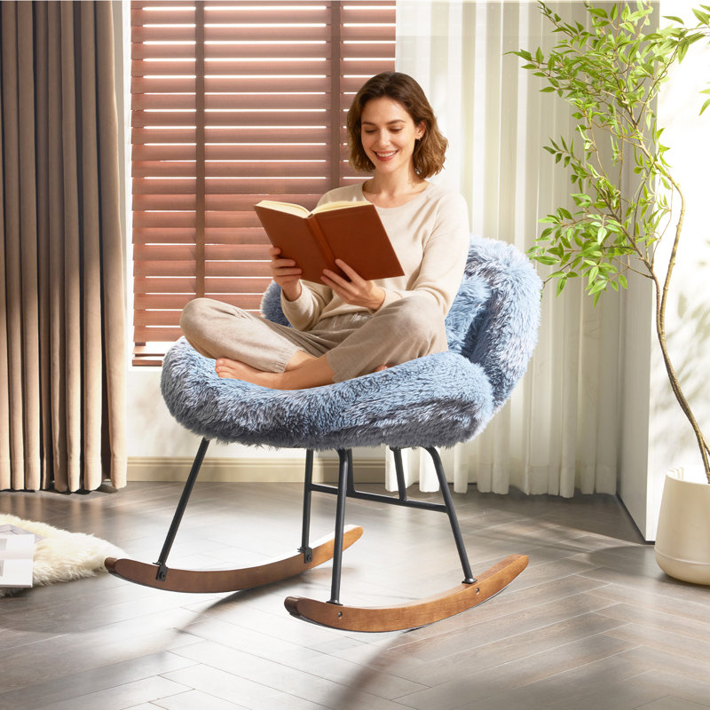 Chaise berçante Cozy, Bleu