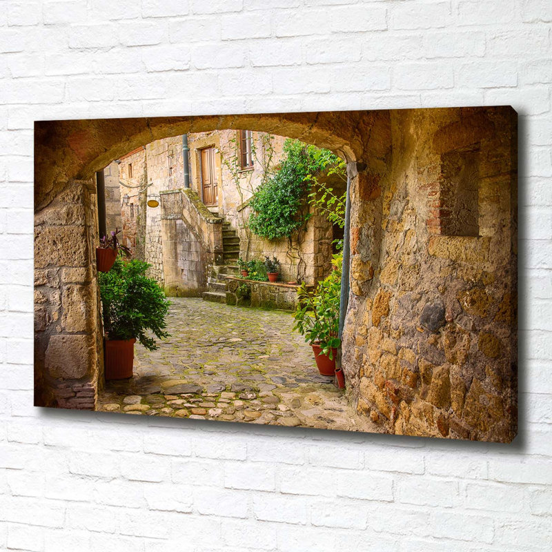 A Charming Street - Wrapped Canvas Print