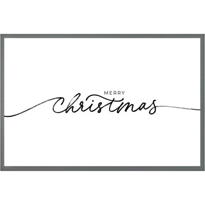 Burchinal Merry Christmas Hand Drawn Lettering - Single Picture Frame Print