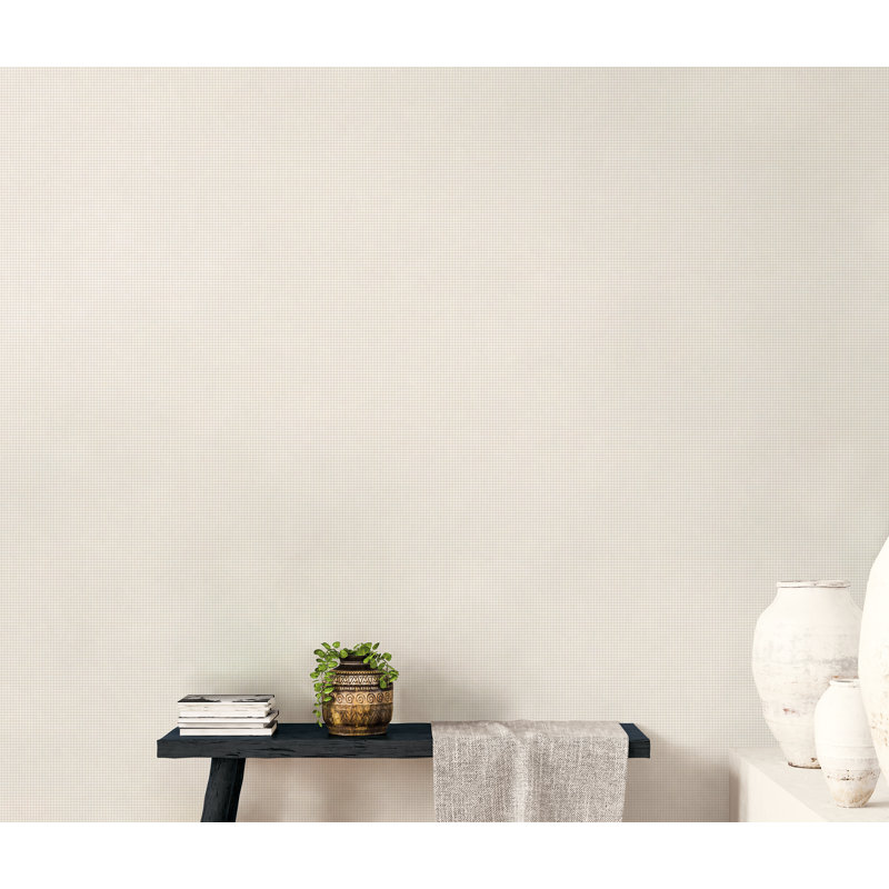 Hazella 10m x 53cm Matte Wallpaper Roll, Cream