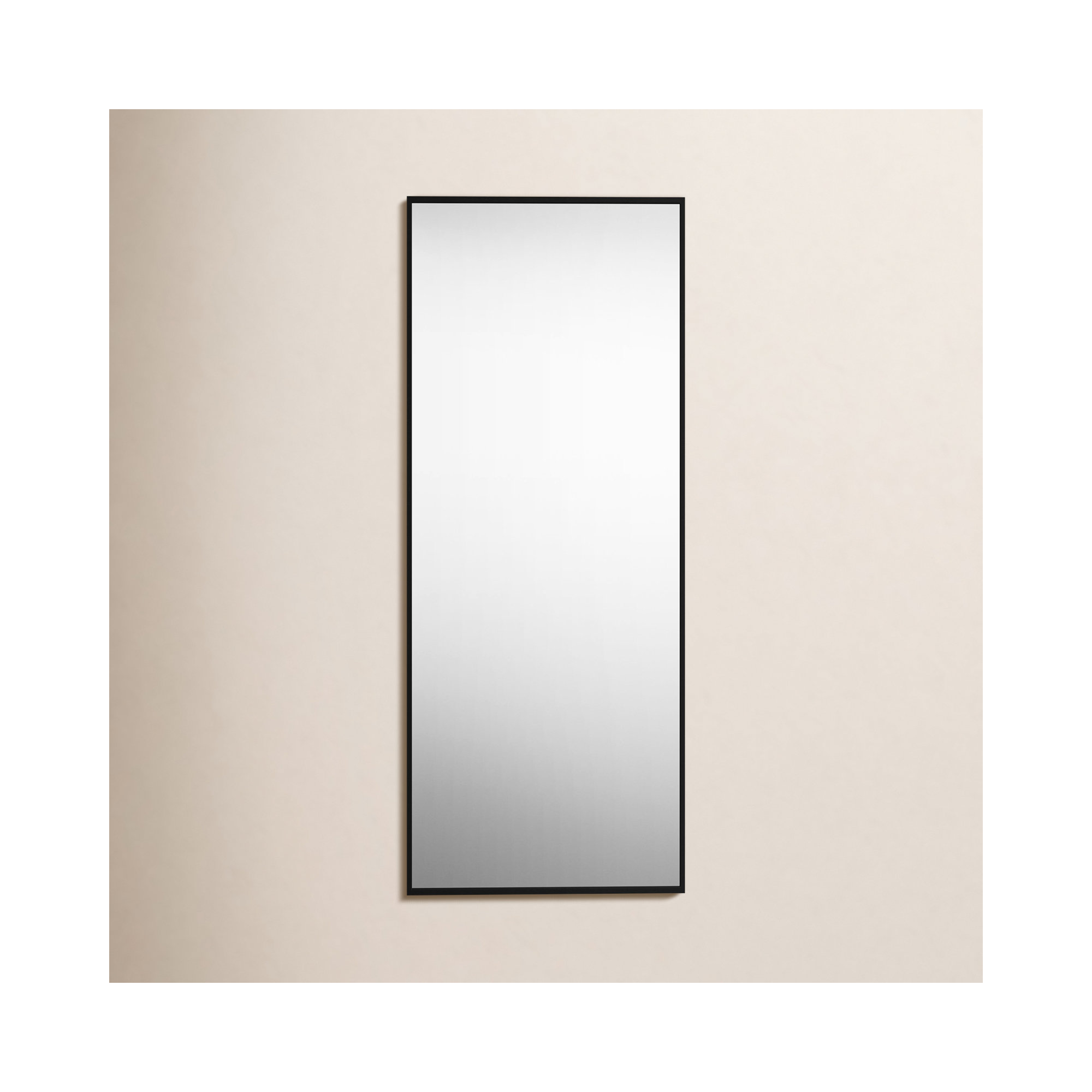 Sabine Metal Rectangle Wall Mirror, Black, 60" x 24"