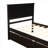 Twin Size Solid Pine Platform Bed Frame With Two Wheeled Under-Bed Storage Drawers, Brown-Toned Construction