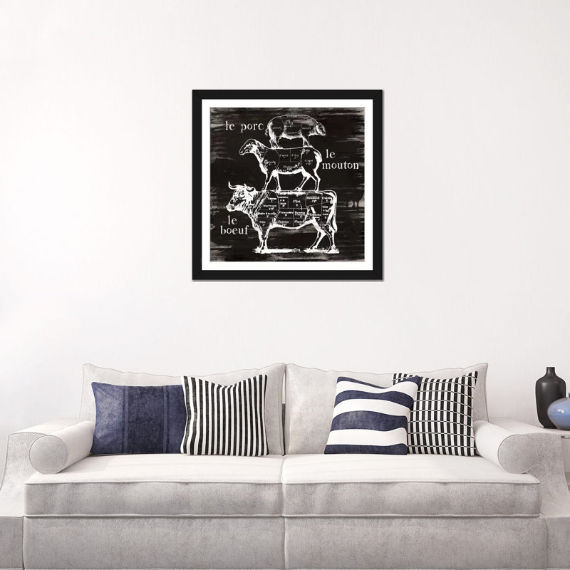 « boucher diagram » par carol robinson, impression sur toile tendue, H 24 po x l 24 po x P 1 po, Papier d'art encadré noir