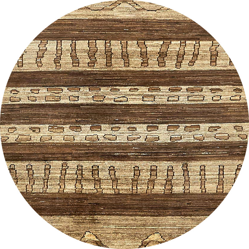 Tapis brun / beige Haraway, Rond 5 pi