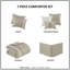Ensemble d'édredon 7 pièces avec coussins décoratifs Lacey Taupe-1939304185-1939304180