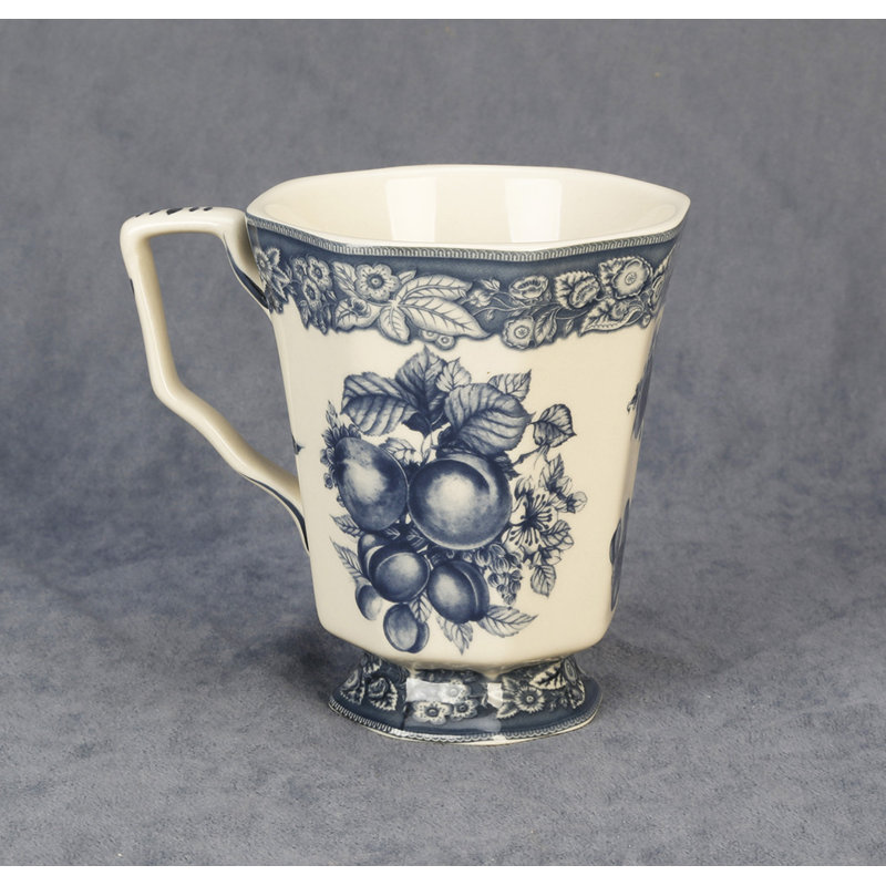 Grande tasse à café décorative Kulikowski, Bleu / Crème
