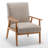 25.38'' Wide Wood Frame Armchair-670915848